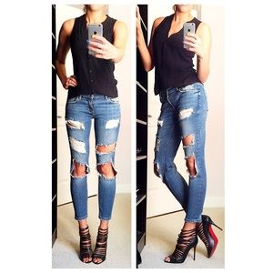 Zara Distressed Denim Jeans